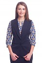 Жилет синий удлиненный. Деловая женская одежда