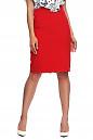 Спідниця червона без пояса. Діловий жіночий одяг фото