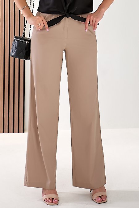 Брюки палаццо бежеві