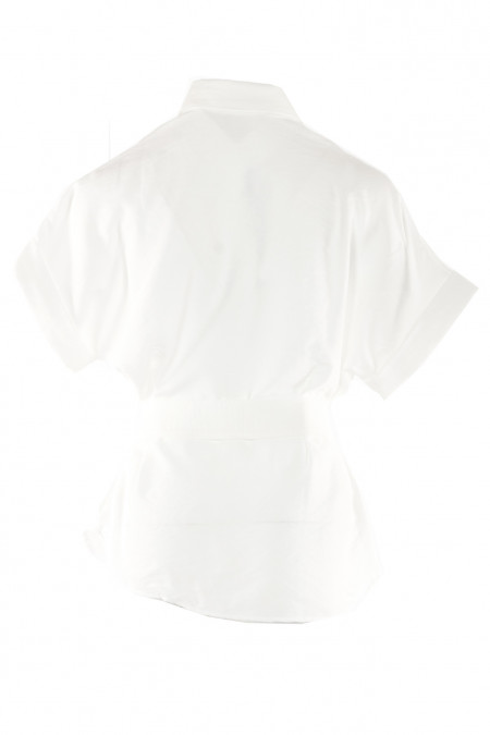 Блузка, короткий рукав с цельнокроеным отворотом.Деловая женская одежда фото