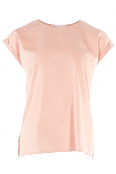 Блузка простора рожева. Діловий жіночий одяг фото