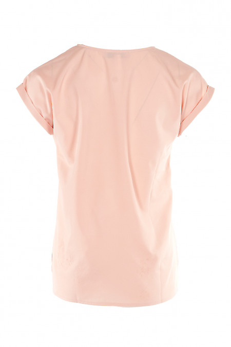 Купити рожеву літню блузку. Діловий жіночий одяг фото