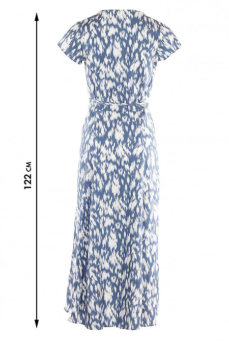 Сукня синьо-біла,з коротким рукавом.Діловий жіночий одяг фото.