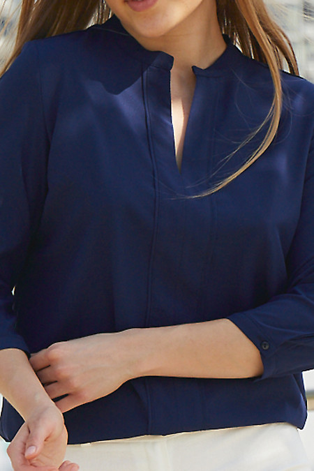 Блуза рукава три чверті з манжетою. Діловий жіночий одяг фото
