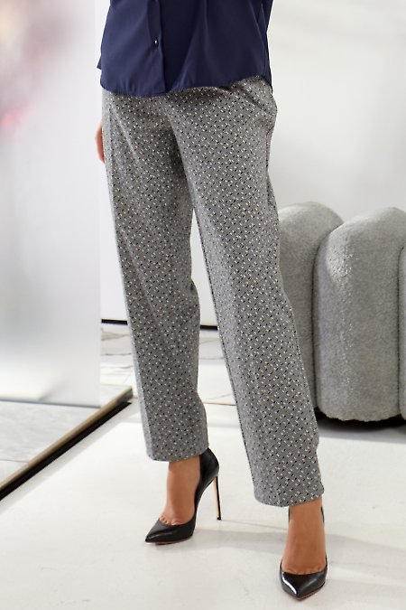 Брюки серые в точку. Одежда LadyLike фото