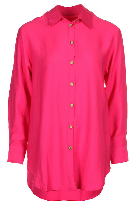 Рубашка малинова бавовняна Діловий жіночий одяг фото