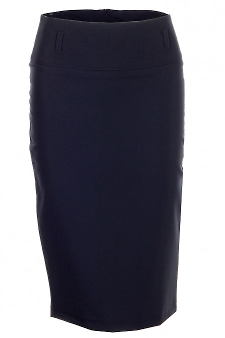 Спідниця-олівець темно-синя вузька Діловий жіночий одяг фото