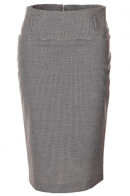 Спідниця в мілку бежеву лапку Діловий жіночий одяг фото