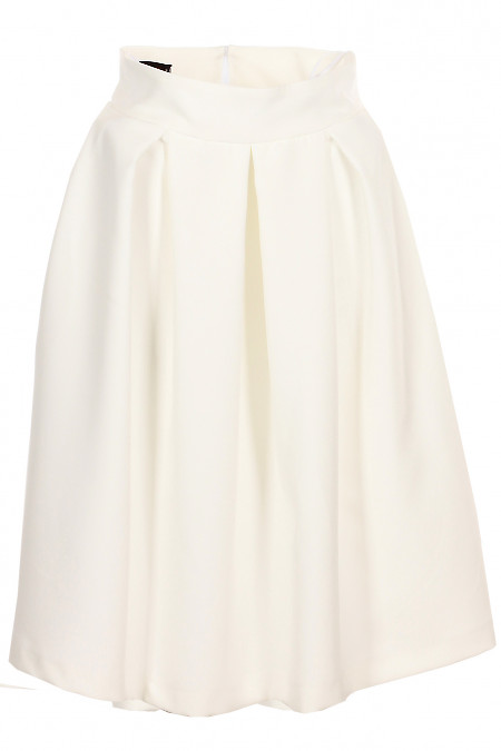 Спідниця в складочку біла Діловий жіночий одяг фото