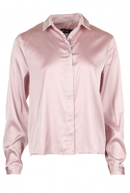 Блузка шелковая бежевая Деловая женская одежда фото