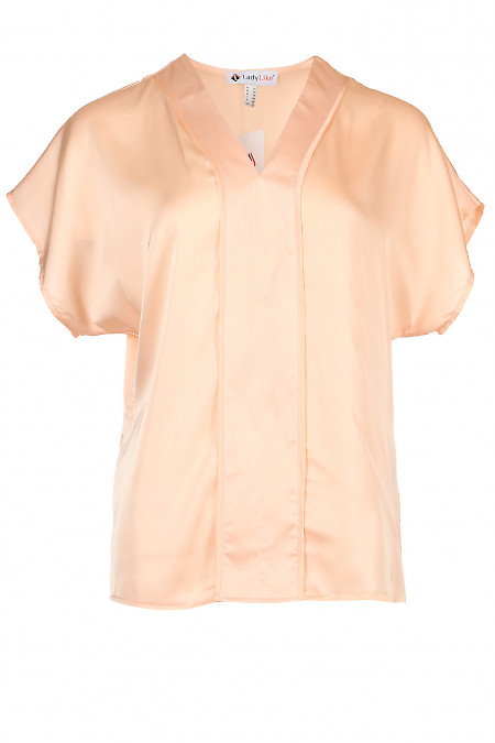 Блузка спереду з планкою. Діловий жіночий одяг фото
