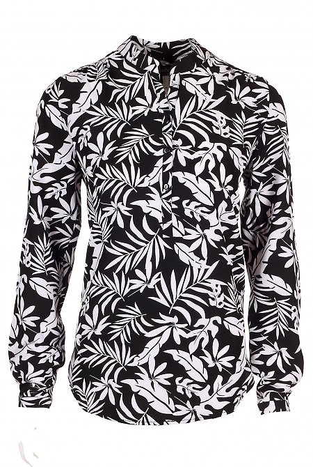 Блузка вільна чорна Діловий жіночий одяг LadyLike. Вироблено в Україні. фото