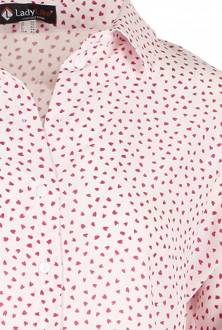 Блузка в сердечки Діловий жіночий одяг LadyLike. Вироблено в Україні. фото