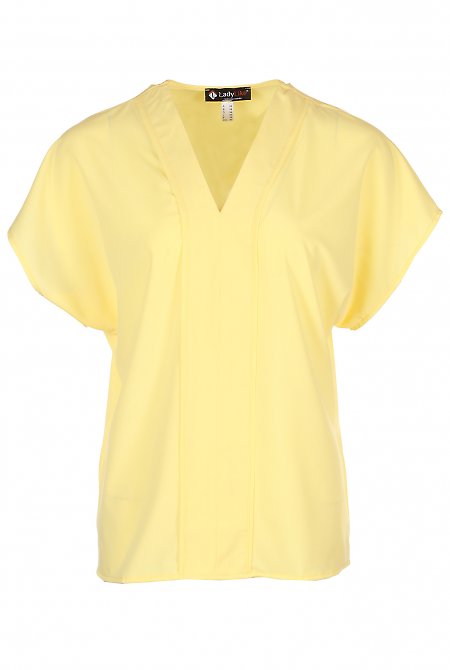 Блузка желтая Деловая женская одежда LadyLike. Сделано в Украине. фото
