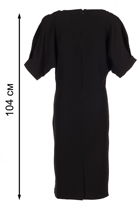Сукня пряма чорного кольору. Діловий жіночий одяг фото