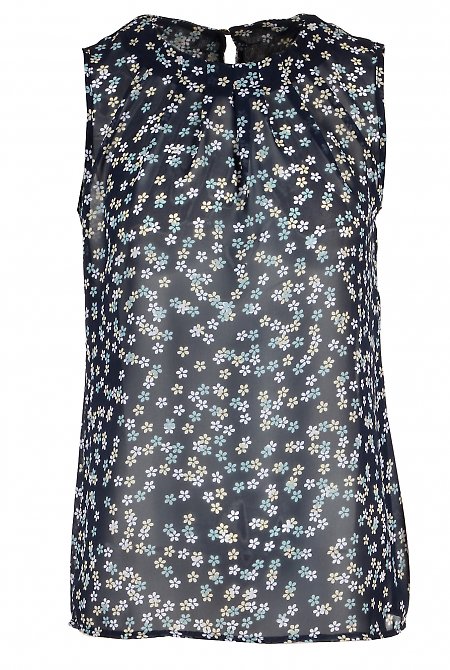 Топ в квіточки Діловий жіночий одяг LadyLike/ Вироблено в Україні. фото