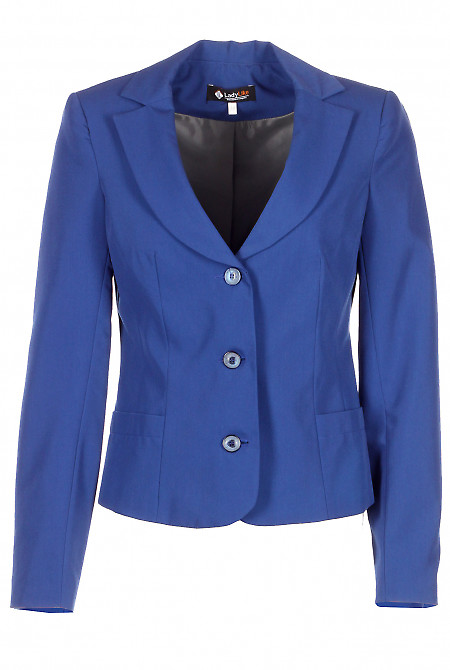 Жакет кольору електрик Діловий жіночий одяг фото