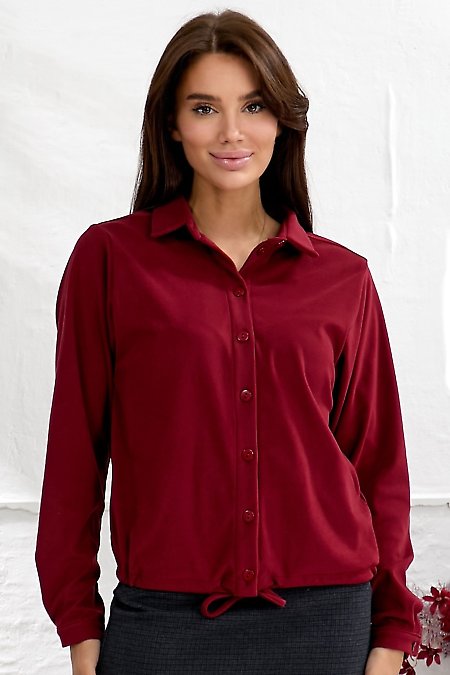 Блузка бордовая. Одежда LadyLike фото