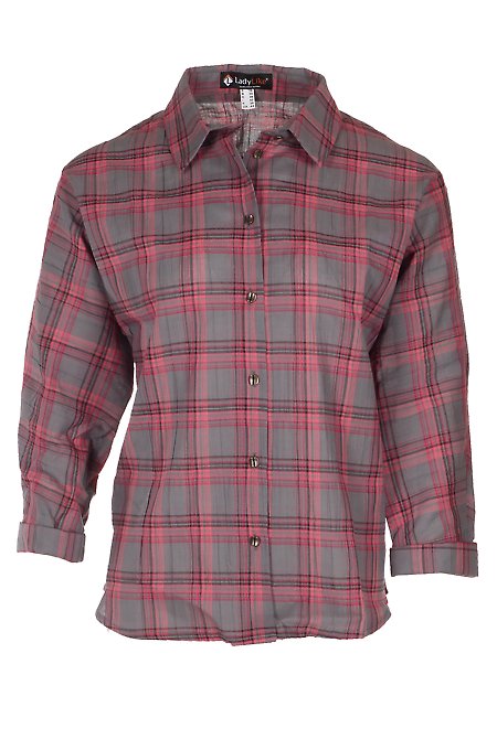 Блузка свободная в клетку Женская Одежда LadyLike фото