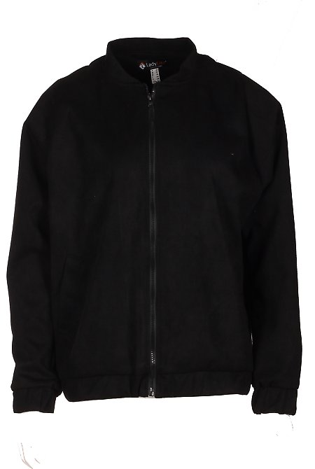 Бомбер чорний під замшу Жіночий Одяг LadyLike фото