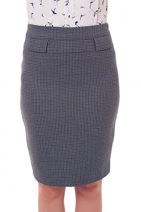 Юбка в мелкую клеточку Деловая женская одежда фото