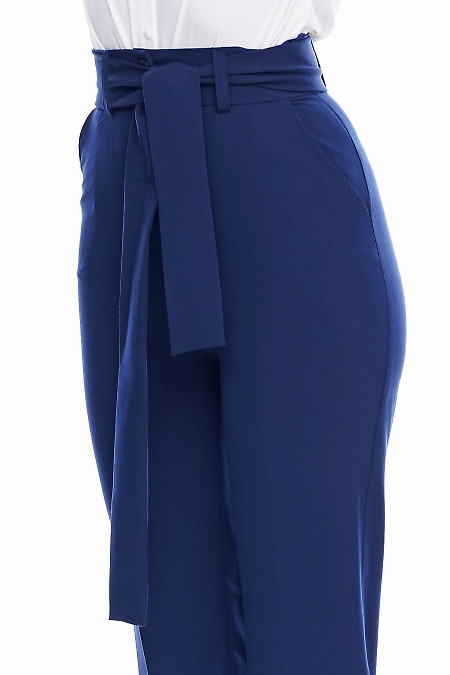 Синие брюки Деловая женская одежда фото