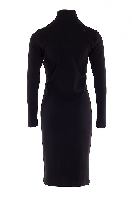 Купити сукню чохол чорну утеплену. Діловий жіночий одяг фото