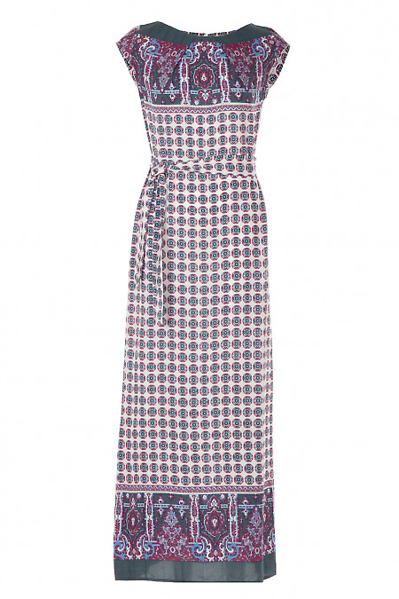 Сукня довга в зелені кружечки Діловий Жіночий Одяг фото