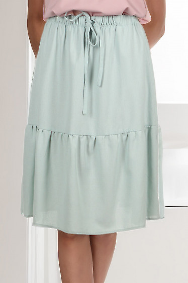 Юбка мятного цвета. Деловая женская одежда фото