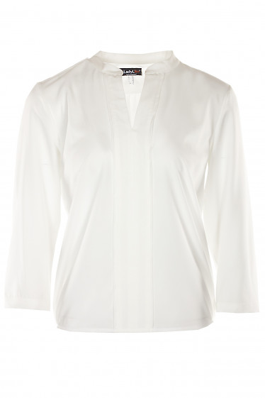 Блузка молочного цвета из софта Деловая женская одежда фото