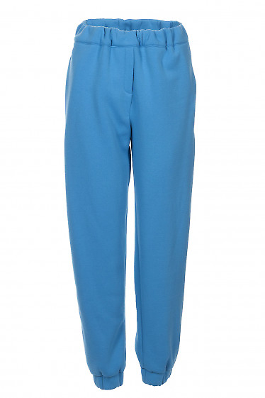 Штани спортивні утеплені блакитні Діловий жіночий одяг фото