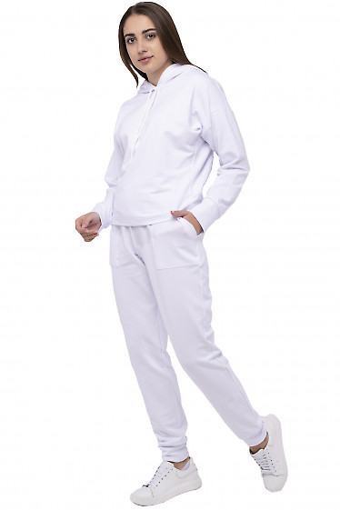 Женский белый спортивный костюм