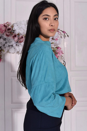 Блуза бирюзового цвета фото