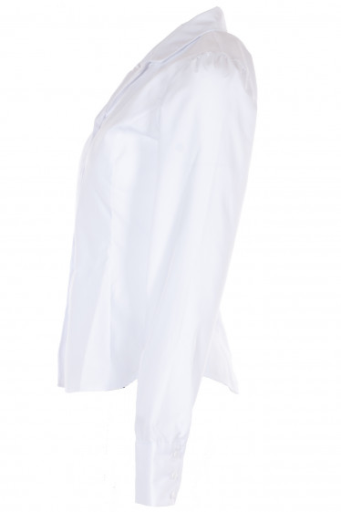 Купить белую классическую блузку с длинным рукавом. Деловая Женская Одежда фото