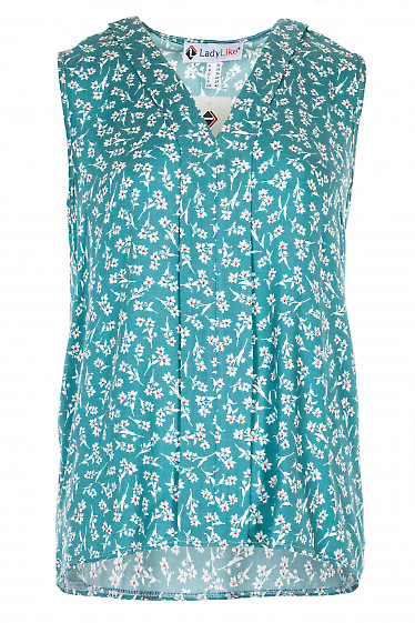 Блузка м'ятна з планкою. Діловий жіночий одяг.